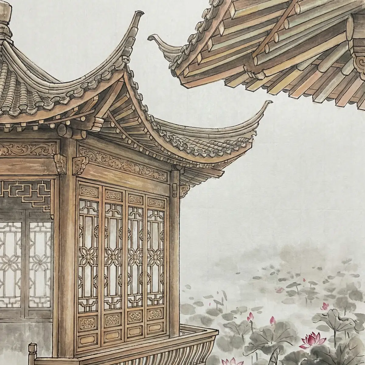 园林建筑 - 集芳阁 | 亭台楼阁设计